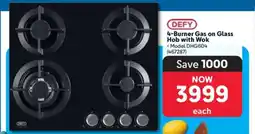 Makro DEFY 4-Burner Gas on Glass Hob with Wok offer