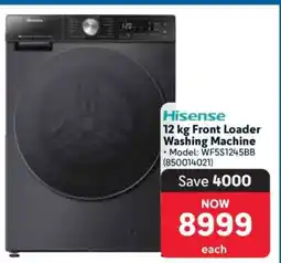 Makro Hisense 12 kg Front Loader Washing Machine offer