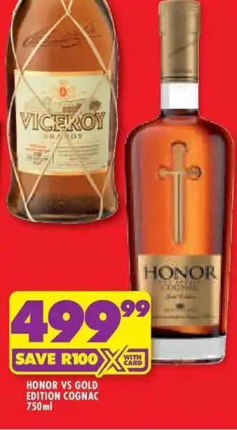 Shoprite Honor VS Gold Edition Cognac offer