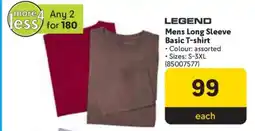 Makro LEGEND Mens Long Sleeve Basic T-shirt offer