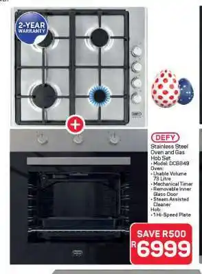 Pick n Pay Hypermarket DEFY Stainless Steel Oven and Gas Hob Set offer