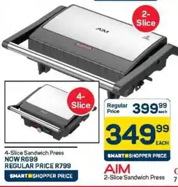 Pick n Pay Hypermarket AIM 2-Slice Sandwich Press offer