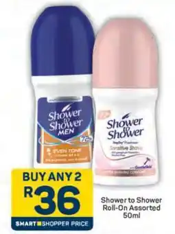 Pick n Pay Shower to Shower Roll On Assorted 50ml offer