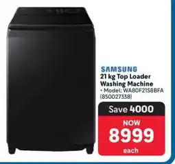 Makro Samsung 21 kg Top Loader Washing Machine offer