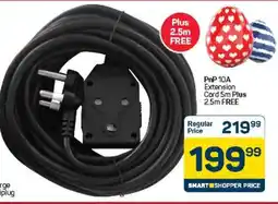 Pick n Pay Hypermarket PnP 10A Extension Cord 5m Plus 2.5m FREE offer