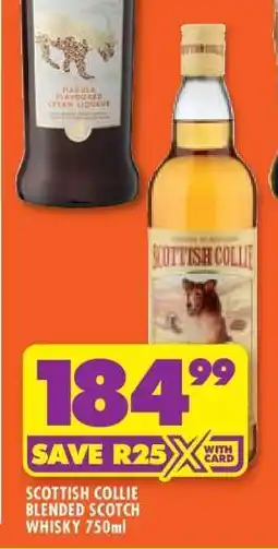 Shoprite SCOTTISH COLLIE BLENDED SCOTCH WHISKY 750ml offer