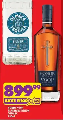 Shoprite HONOR VSOP PLATINUM EDITION COGNAC 750ml offer