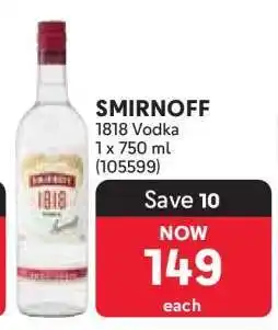 Makro SMIRNOFF 1818 VODKA offer