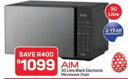 Pick n Pay Hypermarket AIM 30 Litre Black Electronic Microwave Oven offer