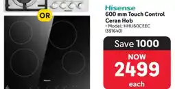 Makro Hisense 600 mm Touch Control Ceran Hob offer