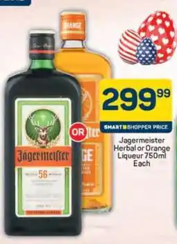 Pick n Pay Jagermeister Herbal or Orange Liqueur 750ml Each offer
