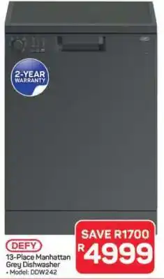 Pick n Pay Hypermarket DEFY 13-Place Manhattan Grey Dishwasher offer