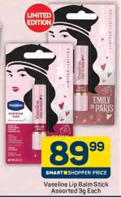 Pick n Pay Vaseline Lip Balm Stick Assorted 3g Each offer