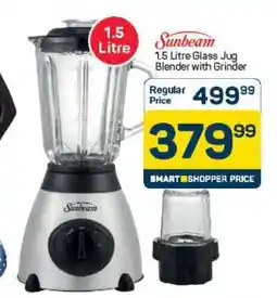 Pick n Pay Hypermarket Sunbeam 1.5 Litre Glass Jug Blender with Grinder offer