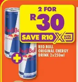 Shoprite RED BULL ORIGINAL ENERGY DRINK 2x250ml offer
