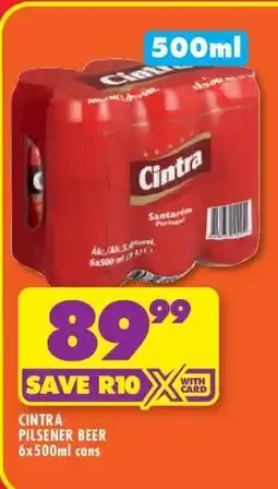 Shoprite CINTRA PILSENER BEER offer