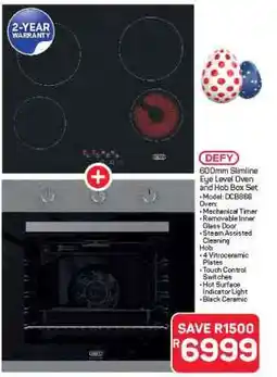 Pick n Pay Hypermarket DEFY 600mm Slimline Eye Level Oven and Hob Box Set offer