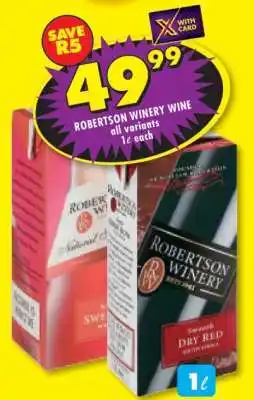 Shoprite Robertson Winery Wine offer
