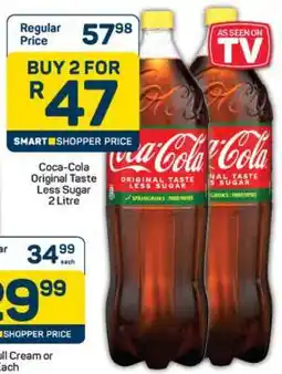 Pick n Pay Coca-Cola Original Taste Less Sugar 2 Litre offer