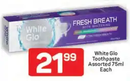 Pick n Pay White Glo Toothpaste Assorted 75ml Each offer