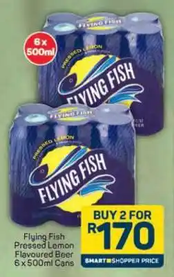 Pick n Pay Flying Fish Pressed Lemon Flavoured Beer 6 x 500ml Cans offer