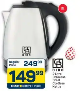 Pick n Pay DIBO 2 Litre Stainless Steel Cordless Kettle offer