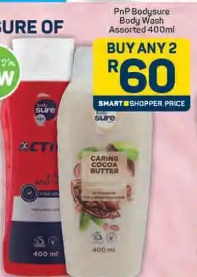 Pick n Pay PnP Bodysure Body Wash Assorted 400ml offer