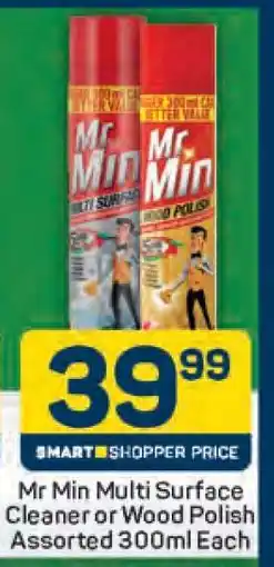 Pick n Pay Mr Min Multi Surface Cleaner or Wood Polish Assorted 300ml Each offer