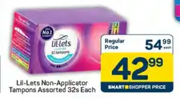 Pick n Pay Lil-Lets Non-Applicator Tampons Assorted 32s Each offer