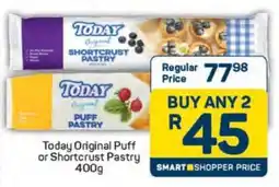 Pick n Pay Today Original Puff or Shortcrust Pastry 400g offer