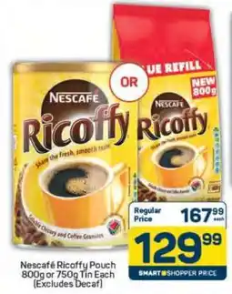 Pick n Pay Nescafé Ricoffy Pouch 800g or 750g Tin Each offer