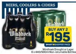 Pick n Pay Windhoek Draught or Lager offer