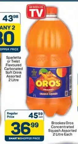 Pick n Pay Brookes Oros Concentrated Squash Assorted 2 Litre Each offer