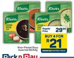 Pick n Pay Knorr Packet Soup Assorted 50/54g offer