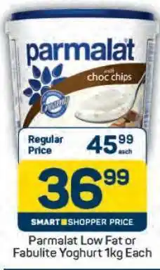 Pick n Pay Parmalat Low Fat or Fabulite Yoghurt 1kg offer