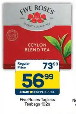 Pick n Pay Five Roses Tagless Teabags 102s offer
