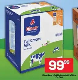Pick n Pay Clover Long Life Milk Assorted 6 x 1 Litre Per Pack offer