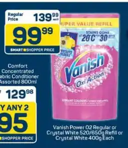 Pick n Pay Vanish Power O2 Regular or Crystal White offer