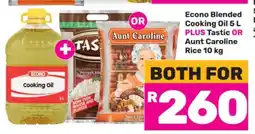 Game Econo Blended Cooking Oil 5 L PLUS Tastic OR Aunt Caroline Rice 10 kg offer