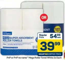 Pick n Pay Hypermarket PnP or PnP no name Mega Roller Towel White 2s Each offer