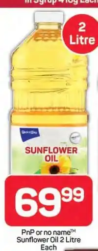 Pick n Pay Hypermarket PnP or no name Sunflower Oil 2 Litre offer