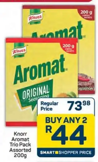 Pick n Pay Hypermarket Knorr Aromat Trio Pack Assorted 200g offer