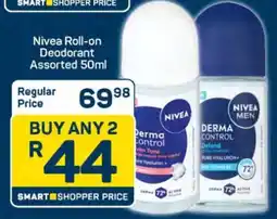 Pick n Pay Nivea Roll On Deodorant Assorted 50ml offer
