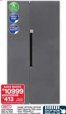 Pick n Pay Hypermarket DEFY Satin Metallic Side-by-Side offer