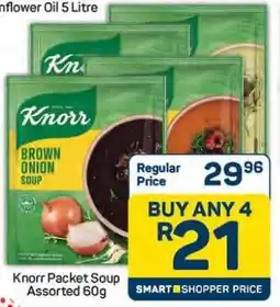 Pick n Pay Hypermarket Knorr Packet Soup Assorted 60g offer