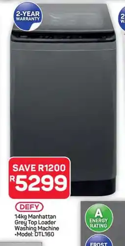 Pick n Pay Hypermarket 14kg Manhattan Grey Top Loader Washing Machine offer