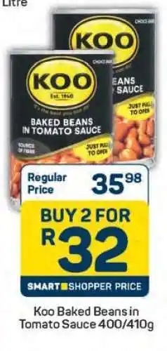 Pick n Pay Koo Baked Beans In Tomato Sauce 400/410g offer