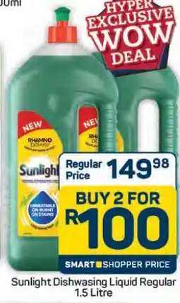 Pick n Pay Hypermarket Sunlight Dishwashing Liquid Regular 1.5 Litre offer