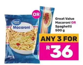 Game Great Value Macaroni OR Spaghetti offer