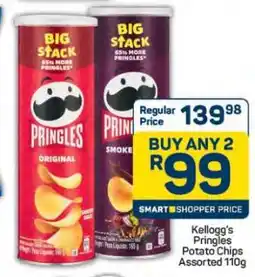 Pick n Pay Hypermarket Kellogg's Pringles Potato Chips Assorted 110g offer